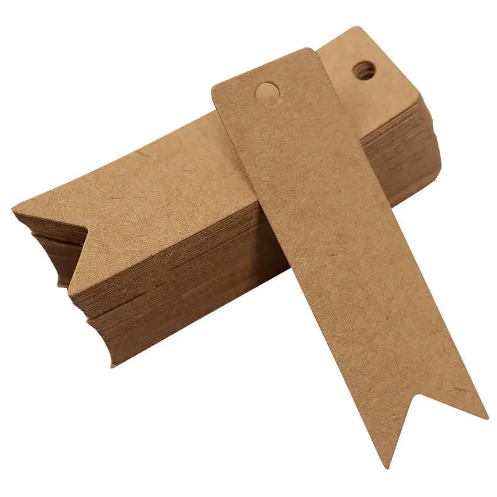 Etiqueta colgante de papel Kraft hecha a mano, texto en blanco, etiqueta cartón, 100 Uds Para Regalos