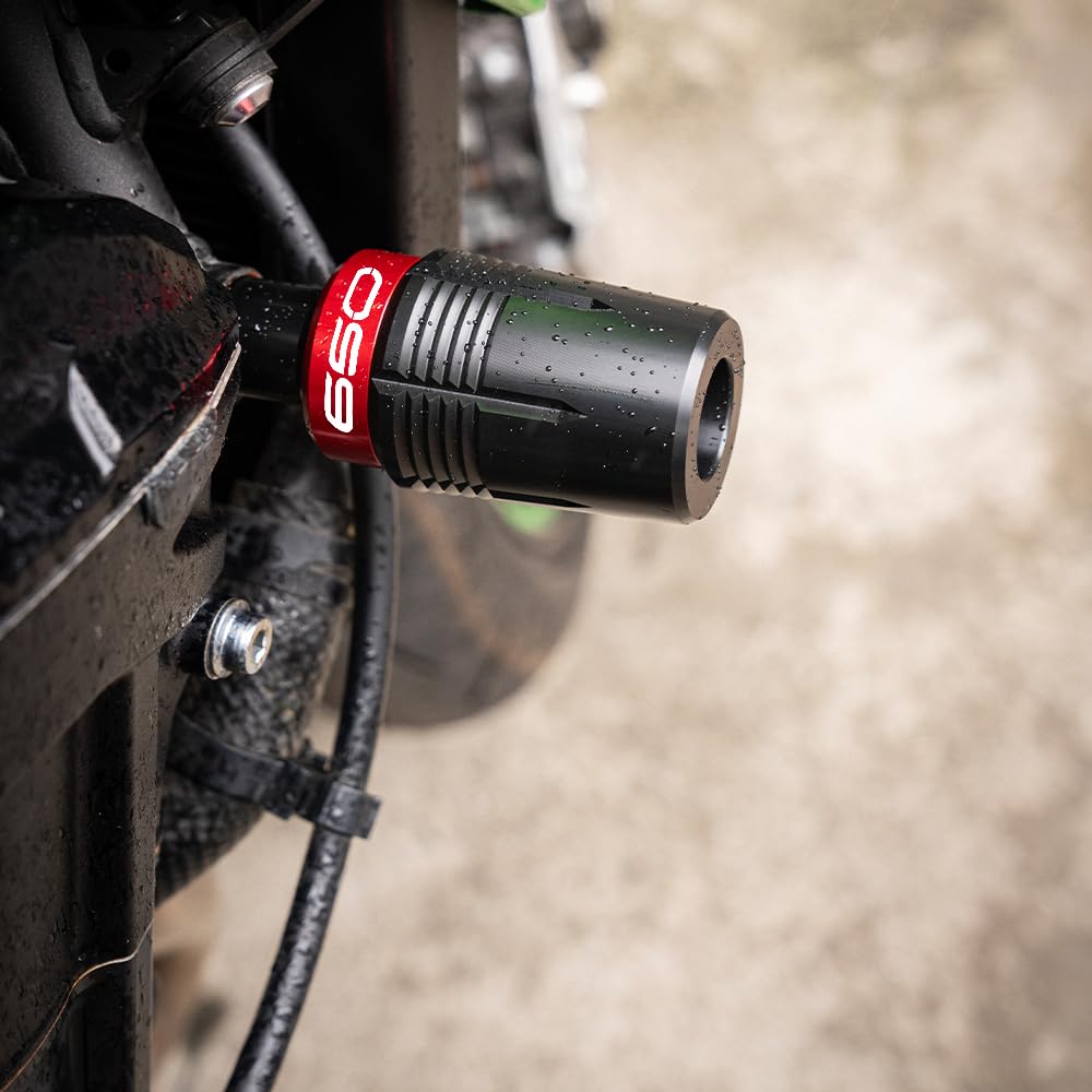 Compatible con Ka&wasaki Z650 RS Ninja650 Ninja 650 KRT Ninja 650L EX650 2017-2025 Protector de chasis de motocicleta Z 650 protección contra caídas (rojo)