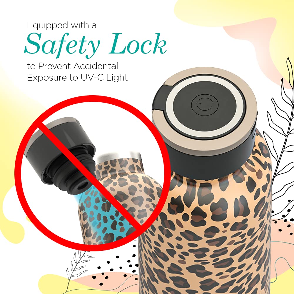 UVBrite Beam SelfCleaning UV Water Bottle 24 Oz Insulated Stainless