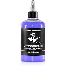 120ml Tattoo Stencil Transfer Gel Solution 4OZ Professional Tattoo Application Solution for Machine Stencils Paper, Stencil Transfer Gel for Beginners Artists Tattoo Supplies BLUE