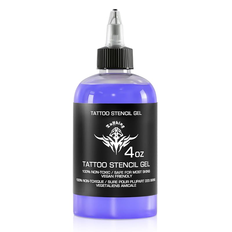 Gel de transferência para estêncil de tatuagem Tuffking azul, 120 mL