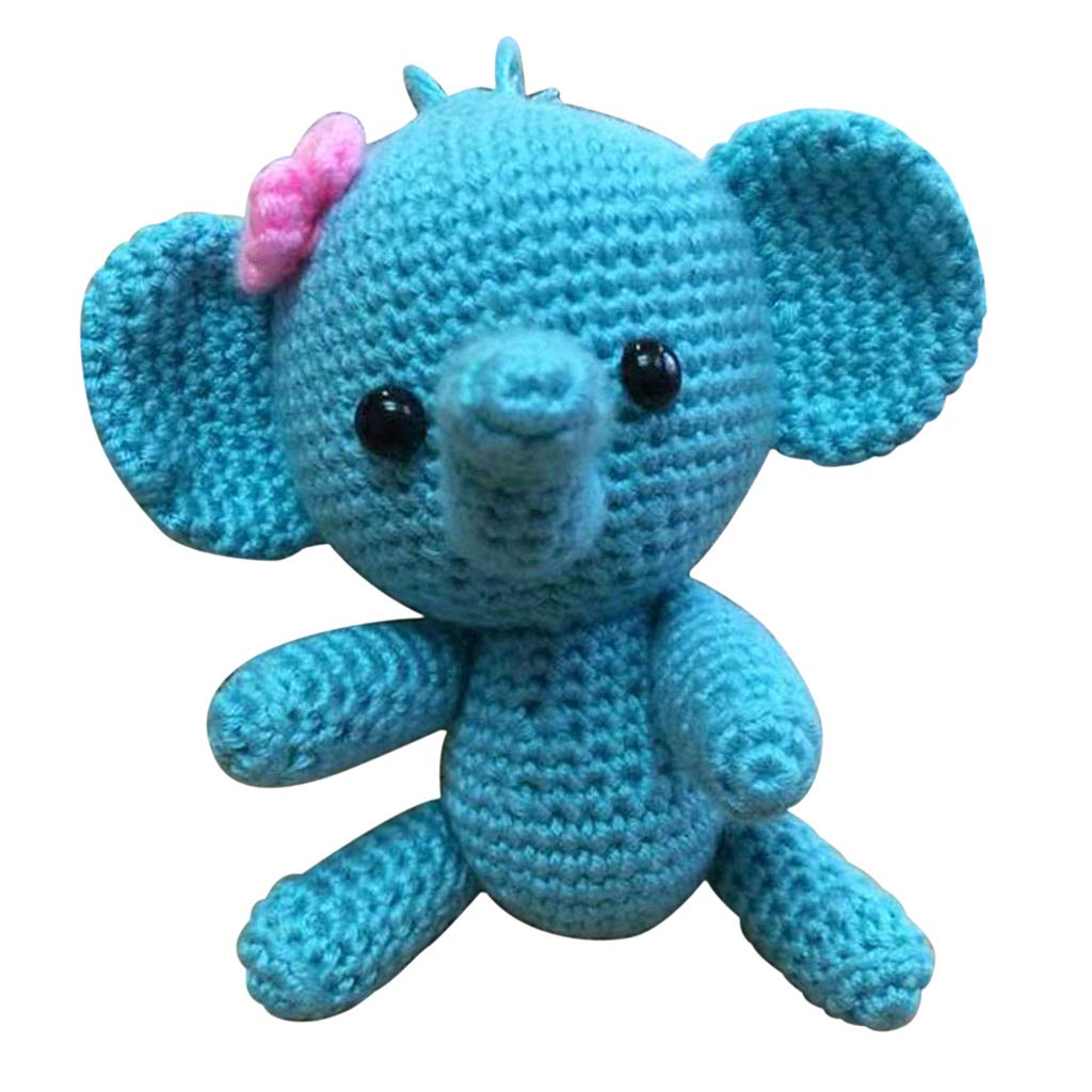 KBOLAE DIY Elephant Crochet Kits Handmade Stuffed Toy Material Package Needlecrafts