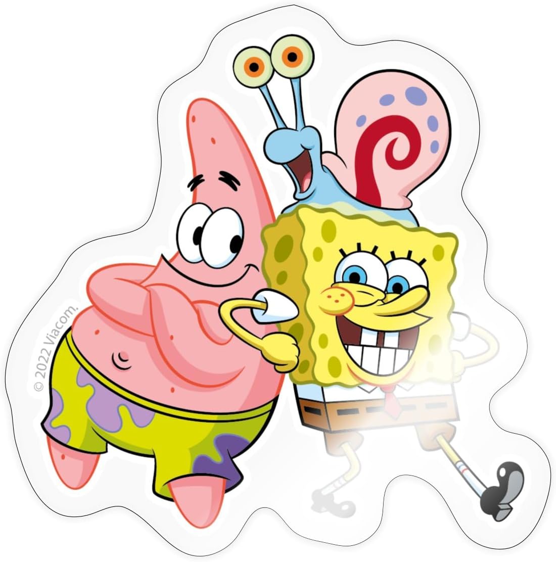 Spreadshirt Spongebob Squarepants Spongebob, Patrick and Gary Sticker Size S (10 x 10 cm), 10 x 10 cm, Transparent Glossy