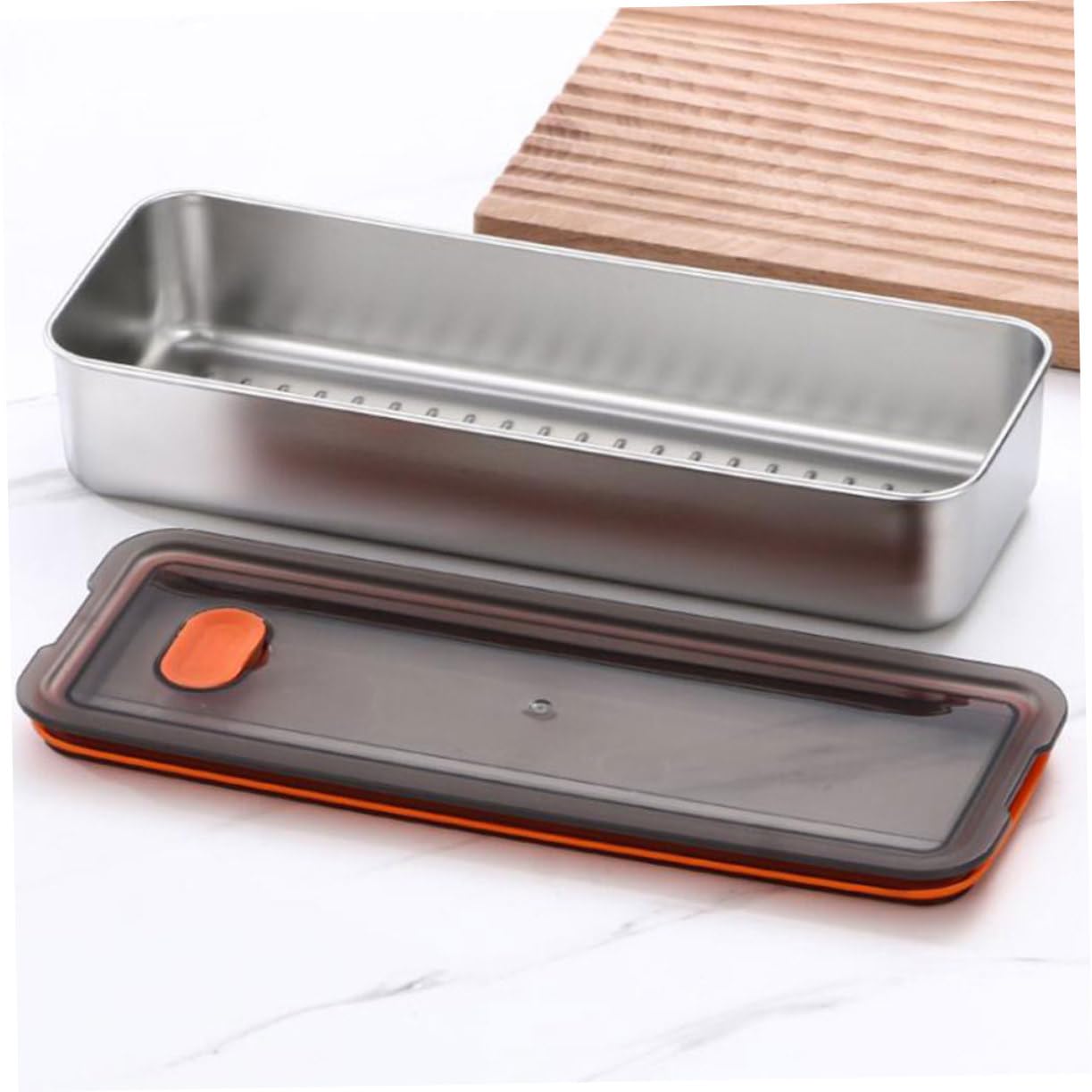MAGICLULU 5 Piezas Caja De Tocino De Res Recipientes Sellados Para Alimentos Herméticos Refrigeradores De Cocina Encargado Del Tocino Contenedor De Almacenamiento De Tocino Polipropileno