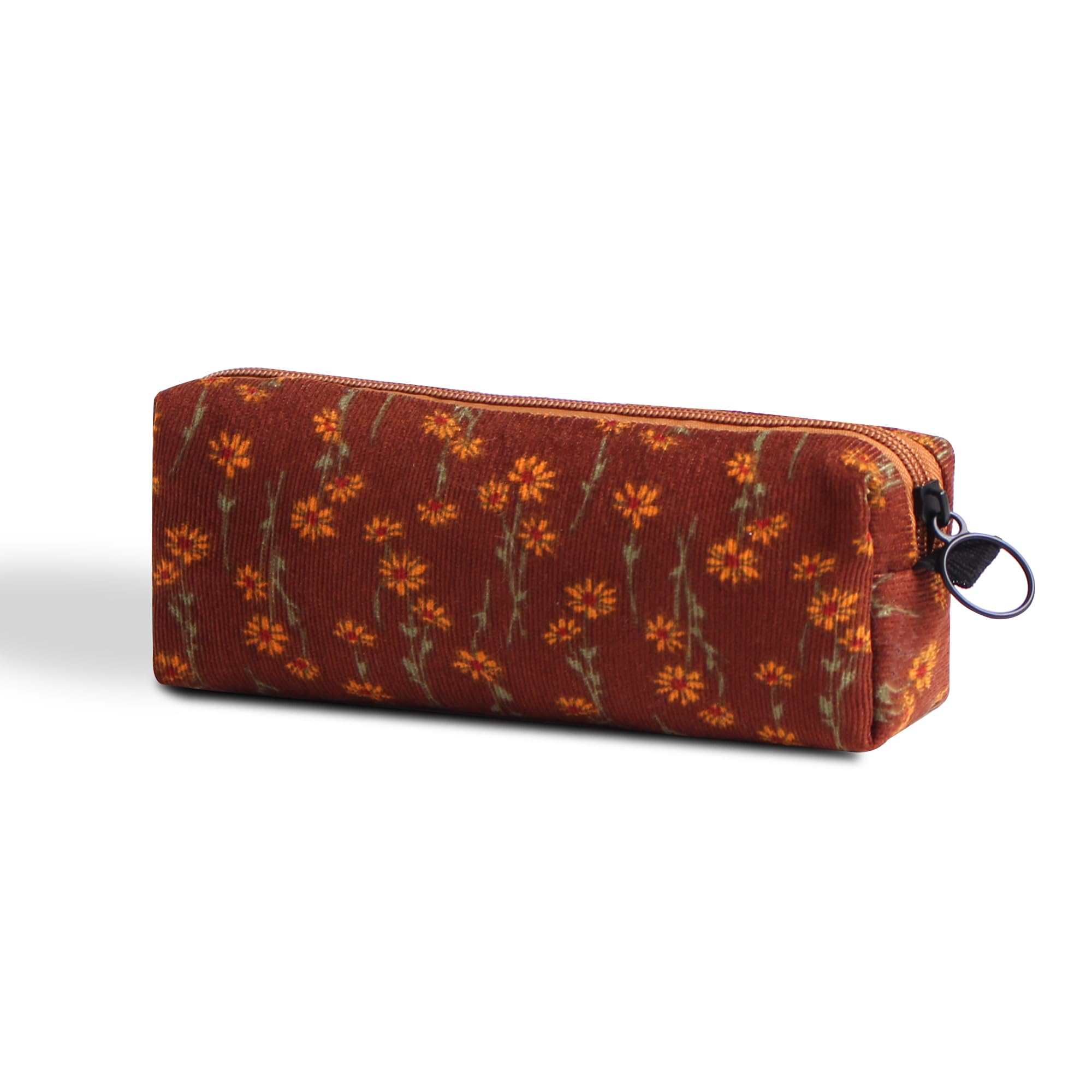 SURBEAV Pencil Case Pen Case Office College School Storage Bag Pouch Holder Box Organizer Makeup Pouch Cosmetic Bag Aesthetic floral flower Cute Pencil Case for Girls Boys Kids (Red flower)