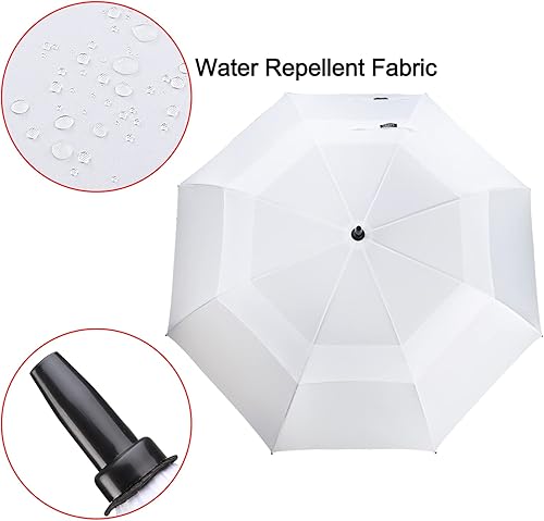Miniatura 31 de G4Free - Paraguas de golf de apertura automática de 47, 54, 62 y 68 pulgadas - Paraguas extragrande con doble toldo, ventilado, a prueba de viento
