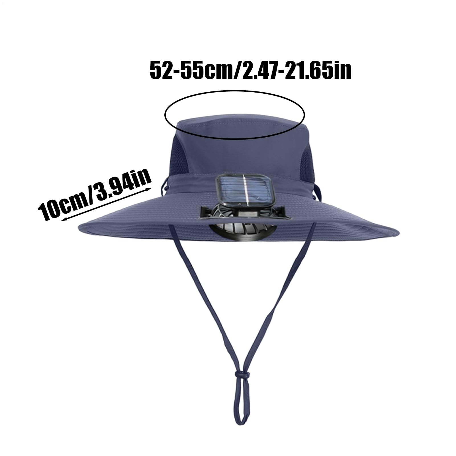 Cappello solare con ventola - Cappuccio di raffreddamento integrato, sole traspirante ad asciugatura rapida, scudo UV leggero regolabile, portatile per sport all'aria aperta, giardinaggio