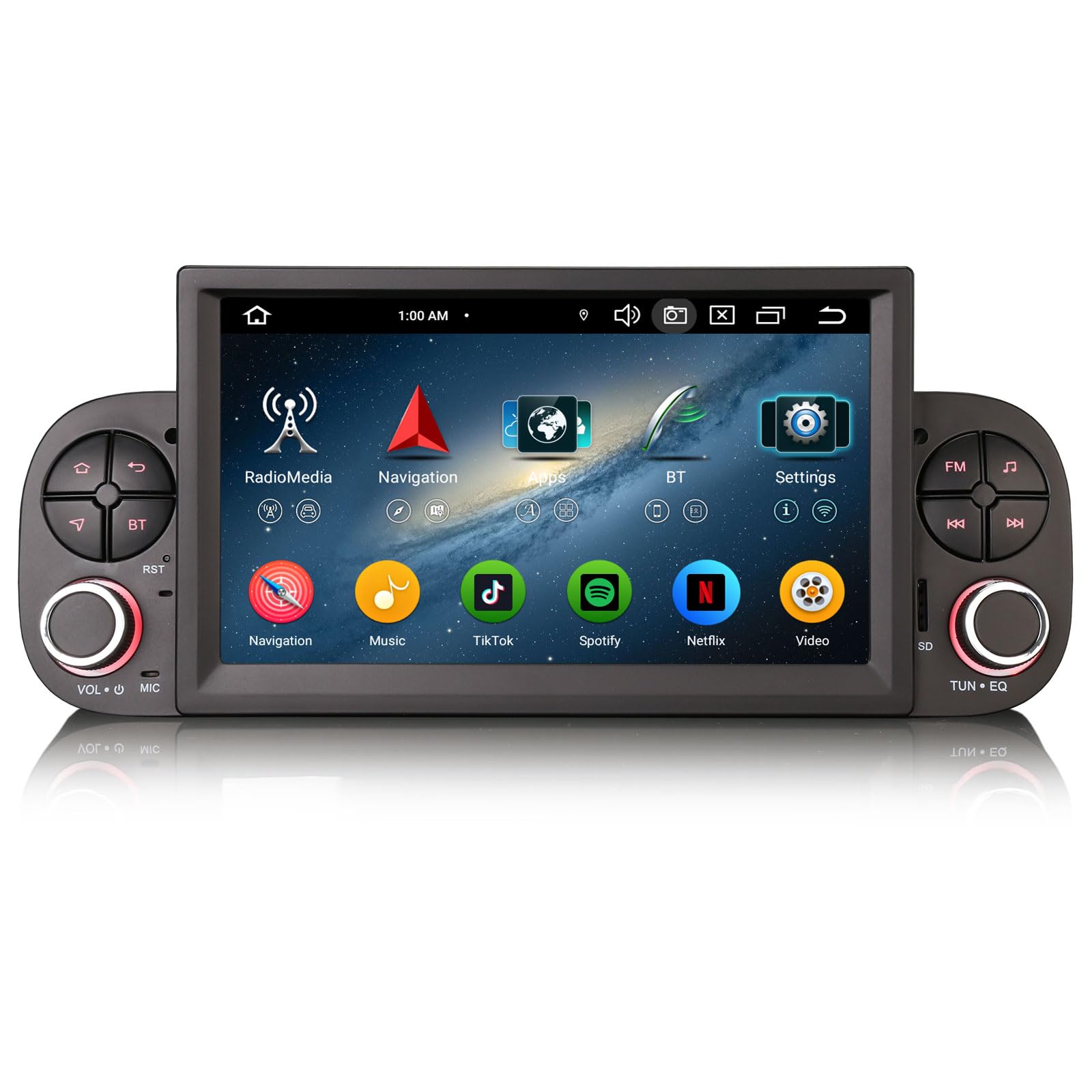 8-Core 4GB RAM+64GB ROM Android 14 Autoradio per Fiat Panda 2013-2020 con 7" Schermo Carplay Senza fili Android Auto Bluetooth 5.0 GPS WiFi 4G LTE Canbus DAB+ RDS FM DSP USB