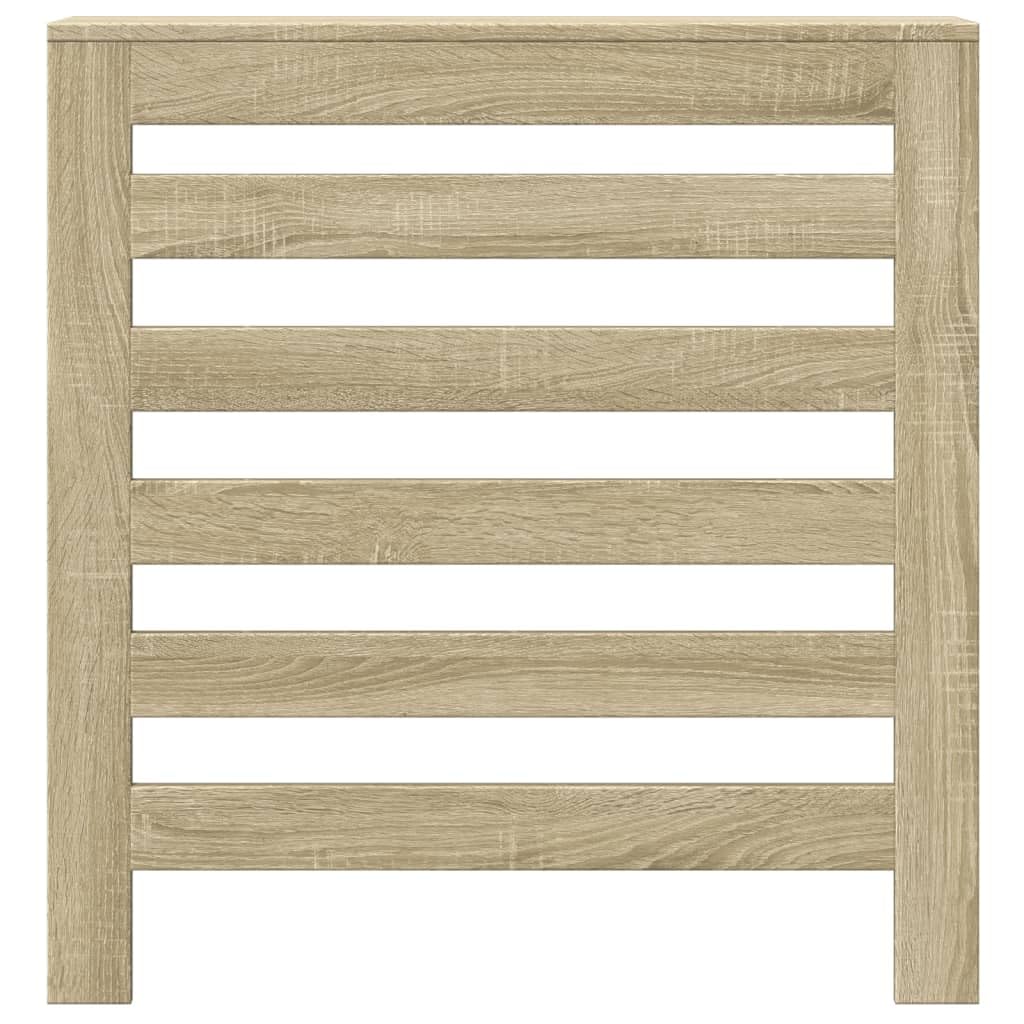 Heizkörperverkleidung Sonoma-Eiche 78x20x82 cm Holzwerkstoff mit Wandhalterung modernes Latten-Design für stilvolle Heizungsdekoration und zusätzlichen Platz im Wohnzimmer