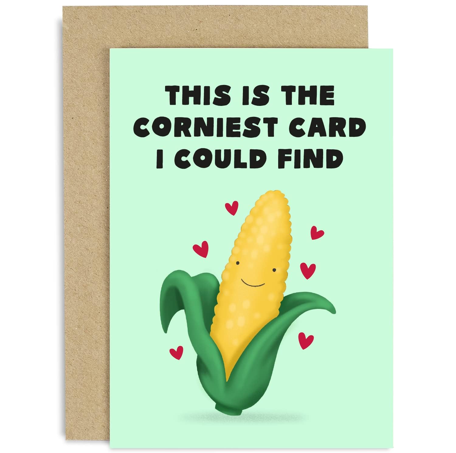 Old English Co. Funny Corniest Card I Could Find Anniversary Card - Cute Corny Valentine's Day Card for Wife Husband Boyfriend Girlfriend | Blank