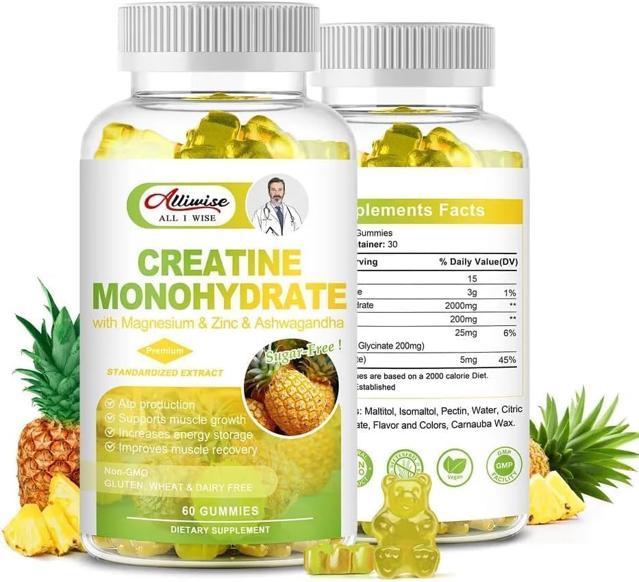 Creatine Gummies – 60 gummies – 1 maand voorraad – 2000 mg per portie
