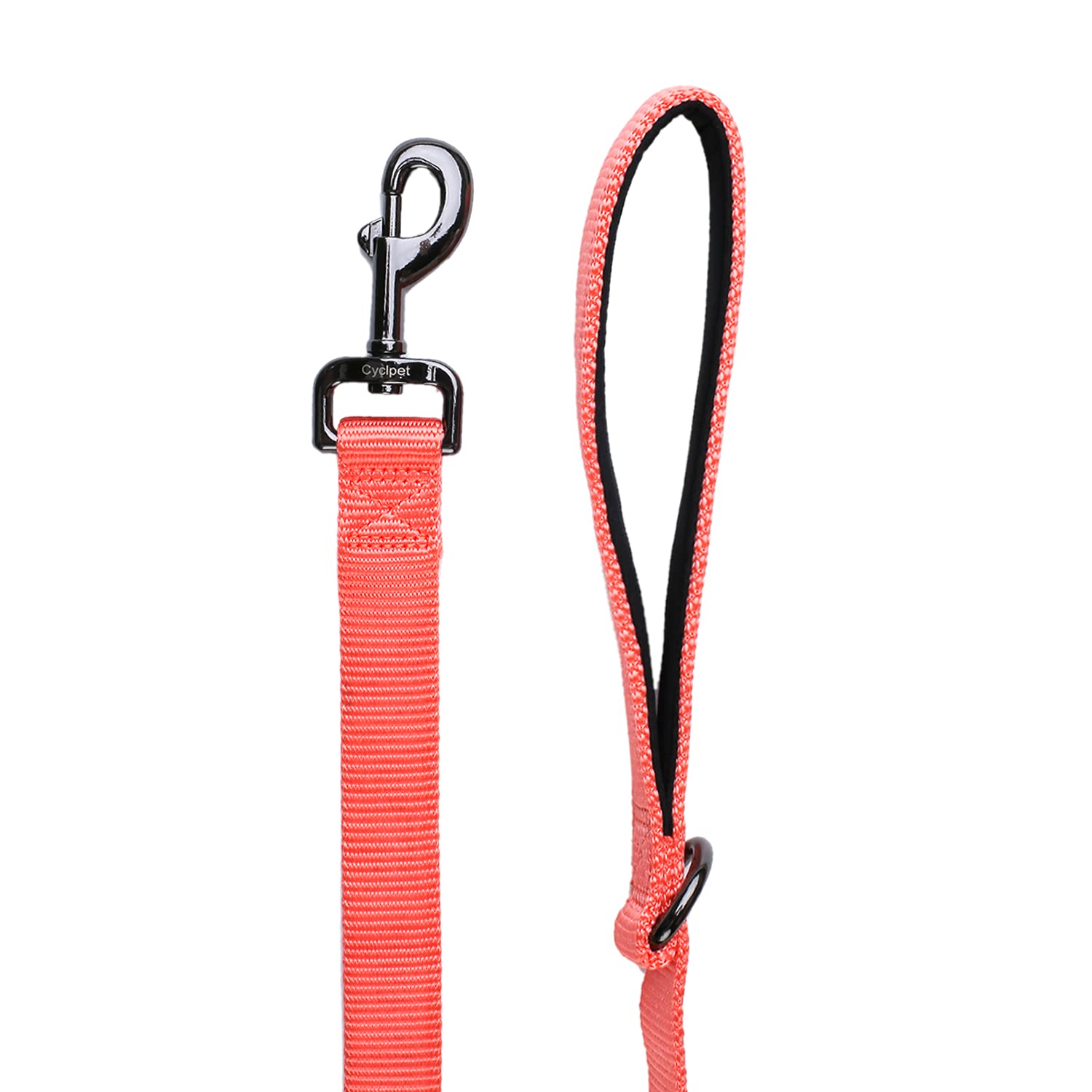 Correa de perro estándar de 4 pies con cómodo mango acolchado de neopreno correa de nailon para perros gigantes grandes y medianos (grande, coral vivo)