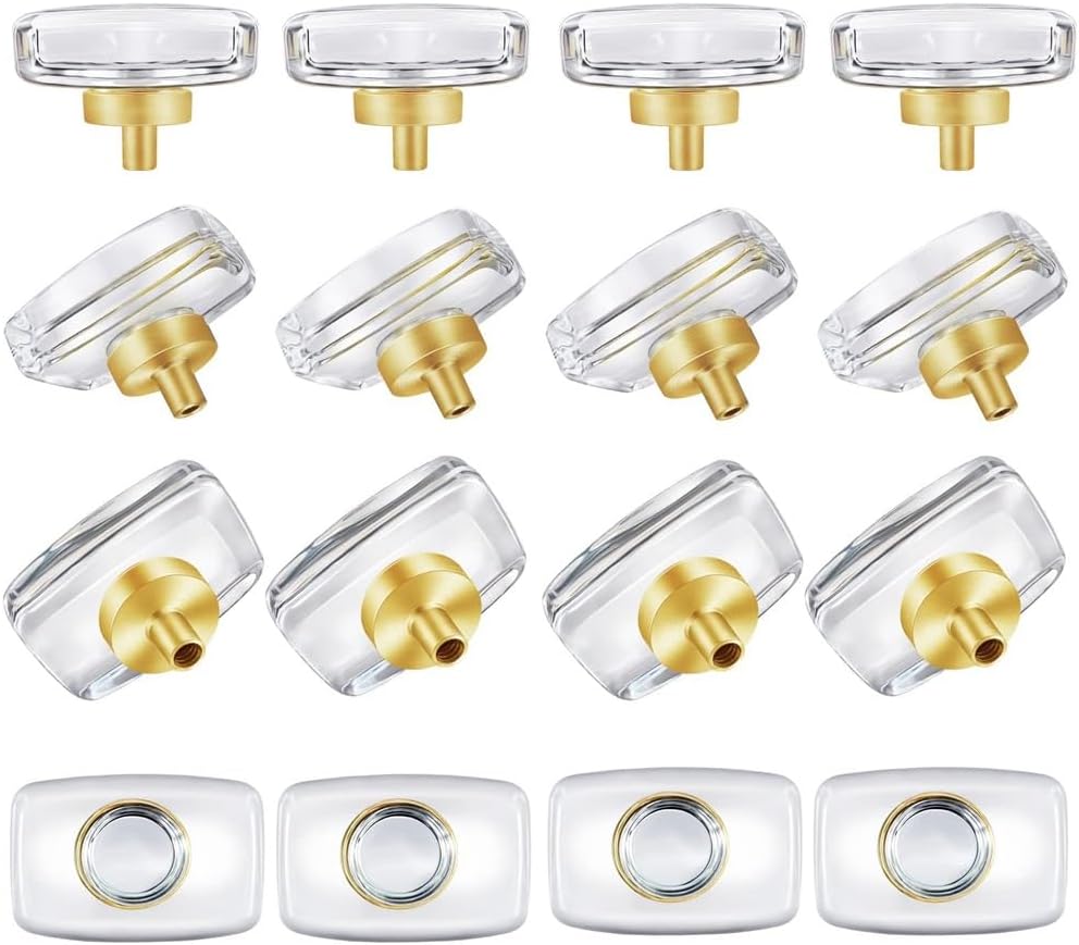 Crystal Handle Gold Zinc Alloy Base Nightstand Table Closet Cabinet Drawer Door