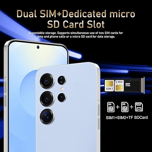 Miniatura 4 de Teléfono inteligente desbloqueado S25Ultra, teléfonos móviles Android 12.0 6.6 '' pantalla HD+, 4GB RAM 32GB ROM256GB SD, 4G Dual SIM Dual Cámara,