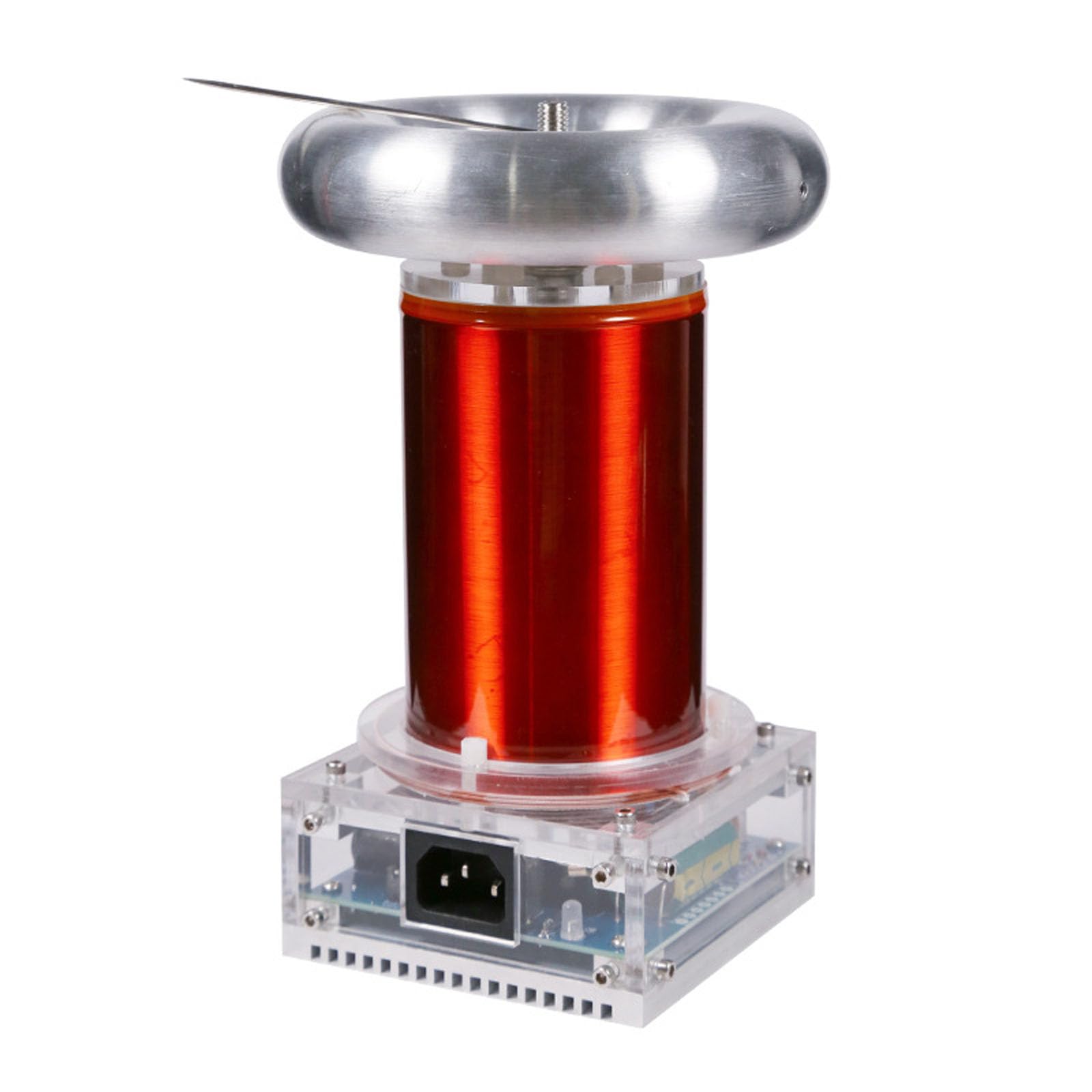 VILA SMO 220V Large Music Tesla Coil, Plasma Loudspeaker Arc Generator with Arc Controller, Adjustable 20cm Arc Distance, 3.5mm Audio Interface, Power Transmission Science Teaching Experiment Model