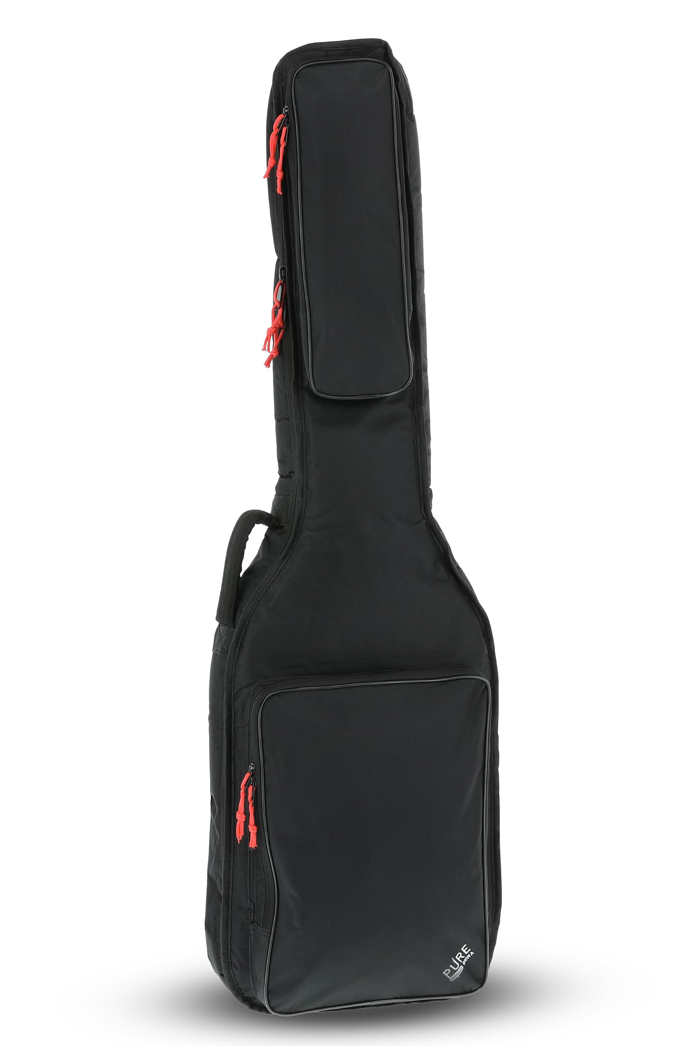 PURE GEWA Guitar Gig-Bag Series 120 for Electric Bass, black, 20 mm foam padding with large music pocket and accessory pocket