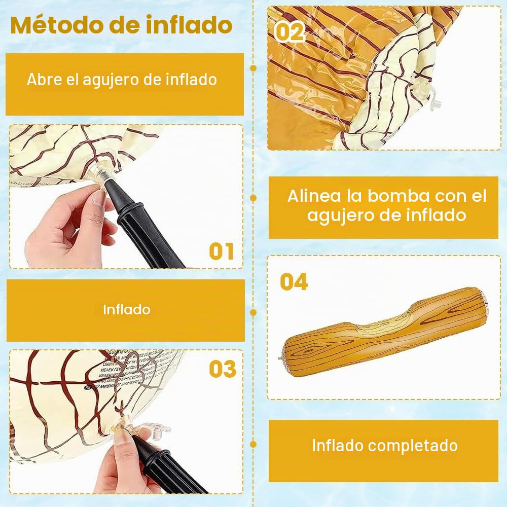 Juego de 4 juguetes inflables para piscina, juguete de remo flotante inflable, fiesta de piscina con 2 vigas de combate inflables, juguete de remo flotante para adultos y niños