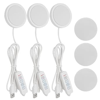 3Pcs LED Lamp Kit 001 for Bambu Lab, 3 Color Temperature, Adjustable Brightness 3D Printed DIY Hardware Model Spare Parts, 5V USB Powered
