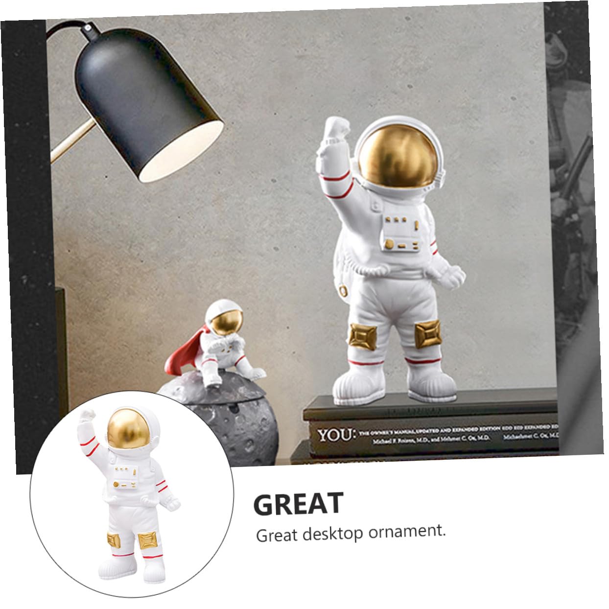 OUNONA Astronautenfigur aus Kunstharz, 1 Stück, Kreative Tischdeko