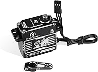 Vista 8 de Servo sin escobillas de 105.8 lbs, servo de alto par de 8.4 V, servo de Crwaler RC impermeable IP67 compatible con Sanwa SSR/NB4/Futaba