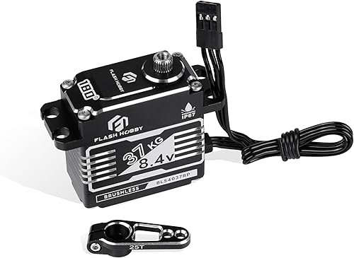Servos sin escobillas de 81.6 lbs, servo de alto par de 8.4 V, servo de Crwaler RC impermeable IP67 compatible con Sanwa SSRNB4Futaba para