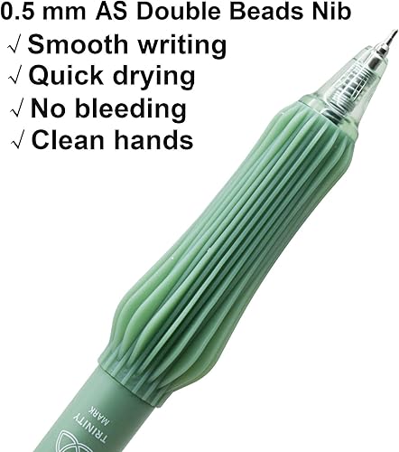 Miniatura 3 de Maydahui 10 bolígrafos de gel Superpower de 0.020 in AS bolígrafo con símbolos mágicos antiguos, agarre de silicona suave, tinta negra de baja