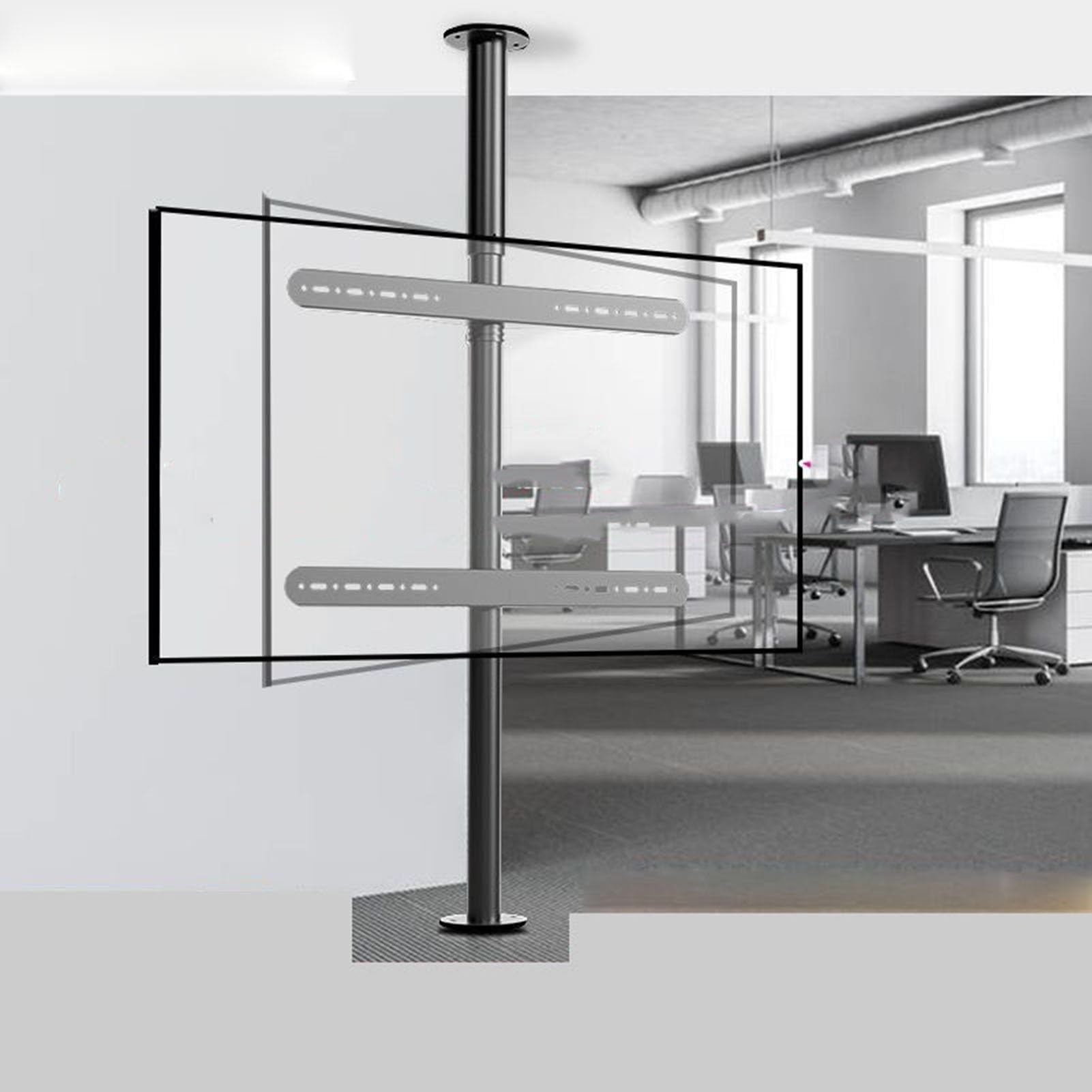 Soporte de Pared Ajustable para TV - Soporte de Suelo con Marco Giratorio de 360 Grados para TV LCD - Estante Giratorio para Pared divisoria - Base giratoria para TV con inclinació