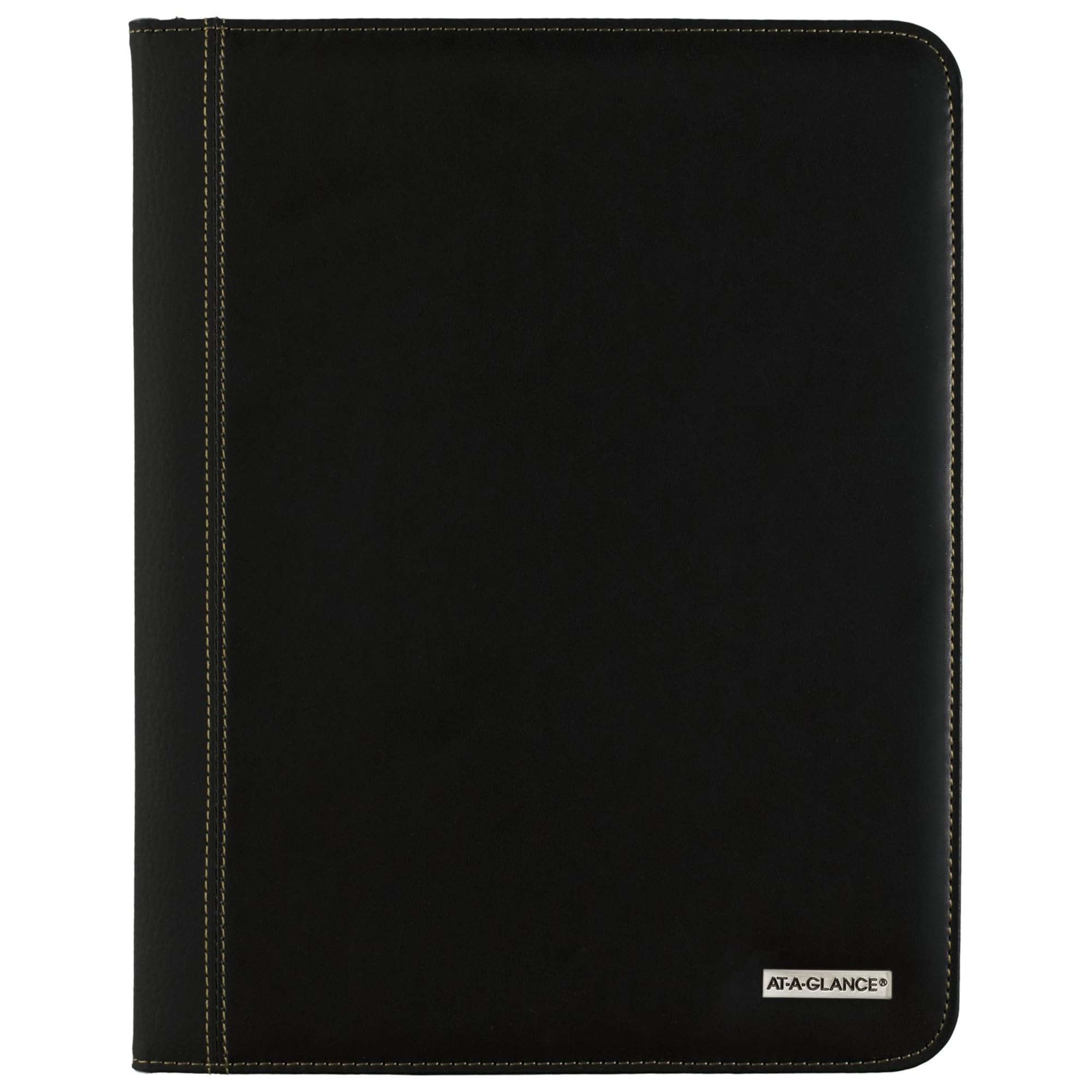 2022 Monthly Padfolio by AT-A-GLANCE – 9 inches X 11 inches, Leather, Black, Model 702900522