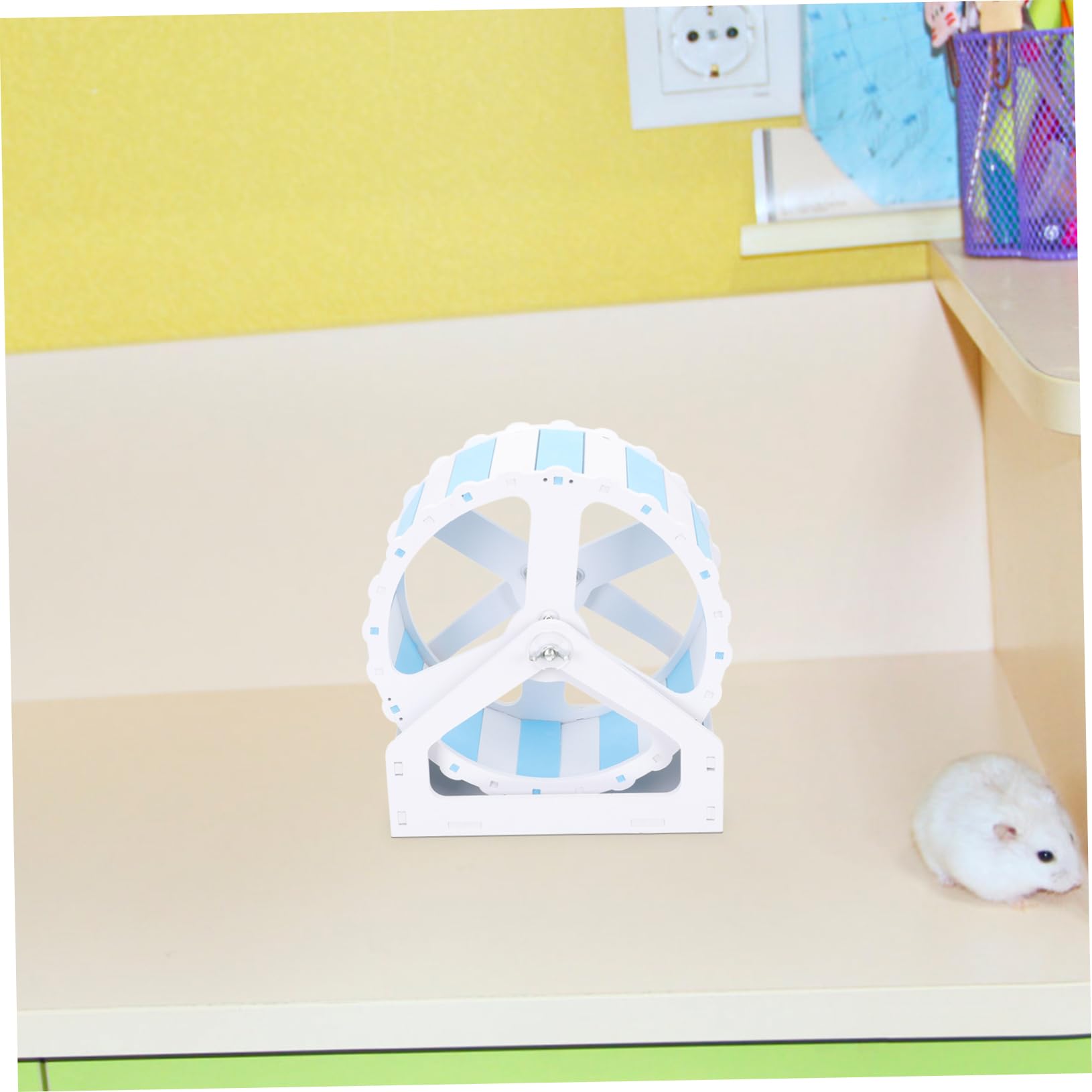 Totority Hamster Exercise Wheel Parallel Tracks Quiet Operation Great for Household Pet Toys