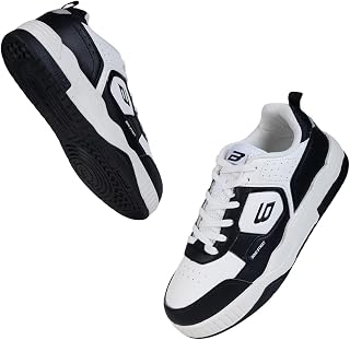Bond Street Men's Casual Sneakers | PU Upper Lace-Up Shoes with Durable PVC Sole | Stylish & Comfortable Footwear for Everyday Use