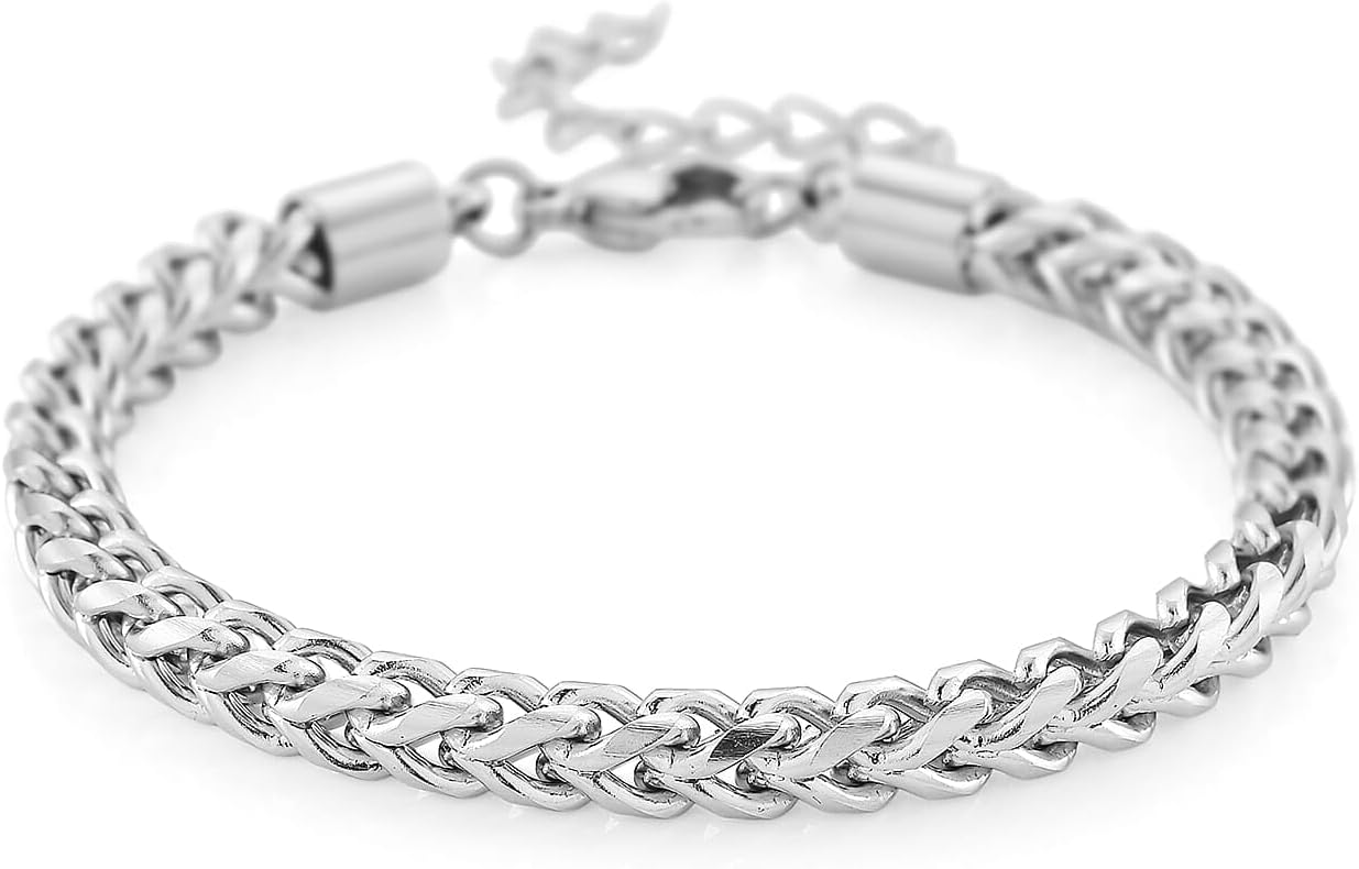 SHOP LC DELIVERING JOY Criss Cross Chain Bracelet in Stainless Steel 79In Christmas Gifts
