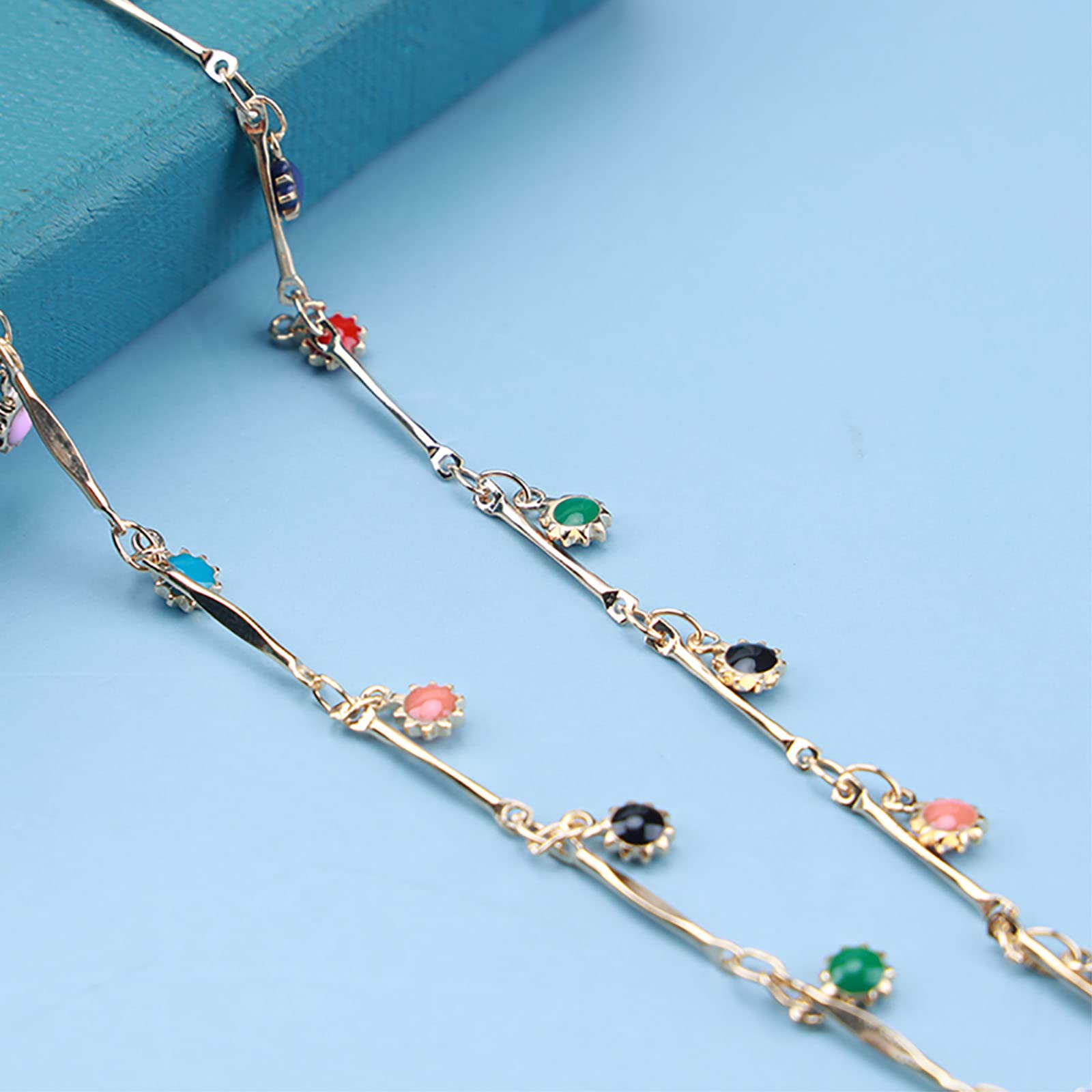 Collana Choker Boho Con Cristalli Colorati – Arcobaleno, Gemma Sintetica, Vintage, Per Donne
