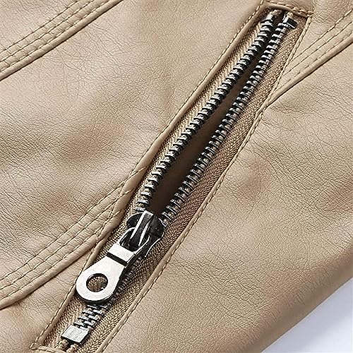 Veste courte PU moto biker ajustée pour le printemps automne - 3