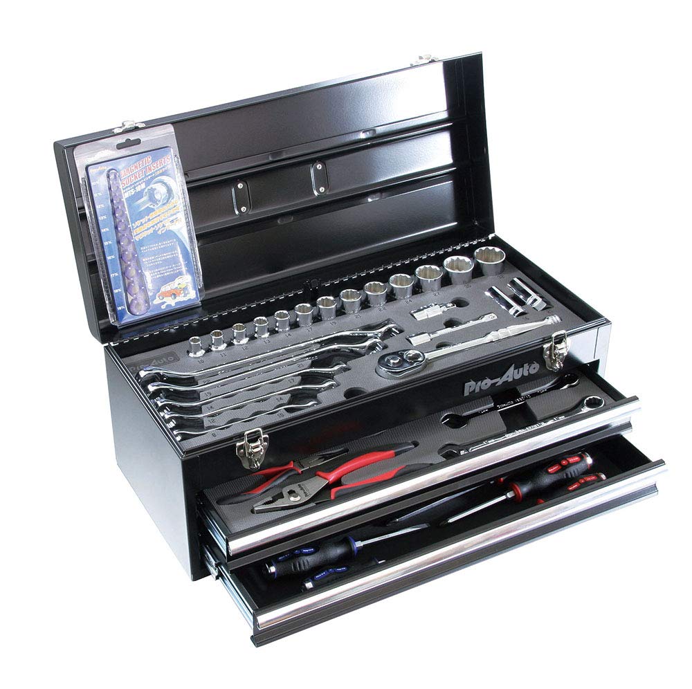 (未使用･未開封品)　Pro-Auto 1/2"DR.40PC.ツールキット ブラック TE-440B qdkdu57 Amazon | Pro-Auto 1/2