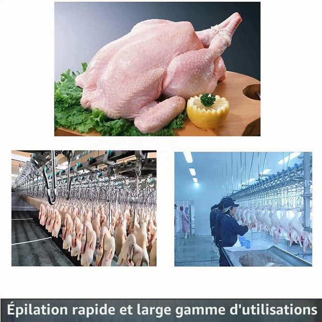 Plumeuse Volaille Electrique, 150W Plumeuse Volaille Caille, Plumeuse De Caille pour La Cueillette De Poulet, Plumage Plumeuse De Poulet Automatique Dinde Canard Oie