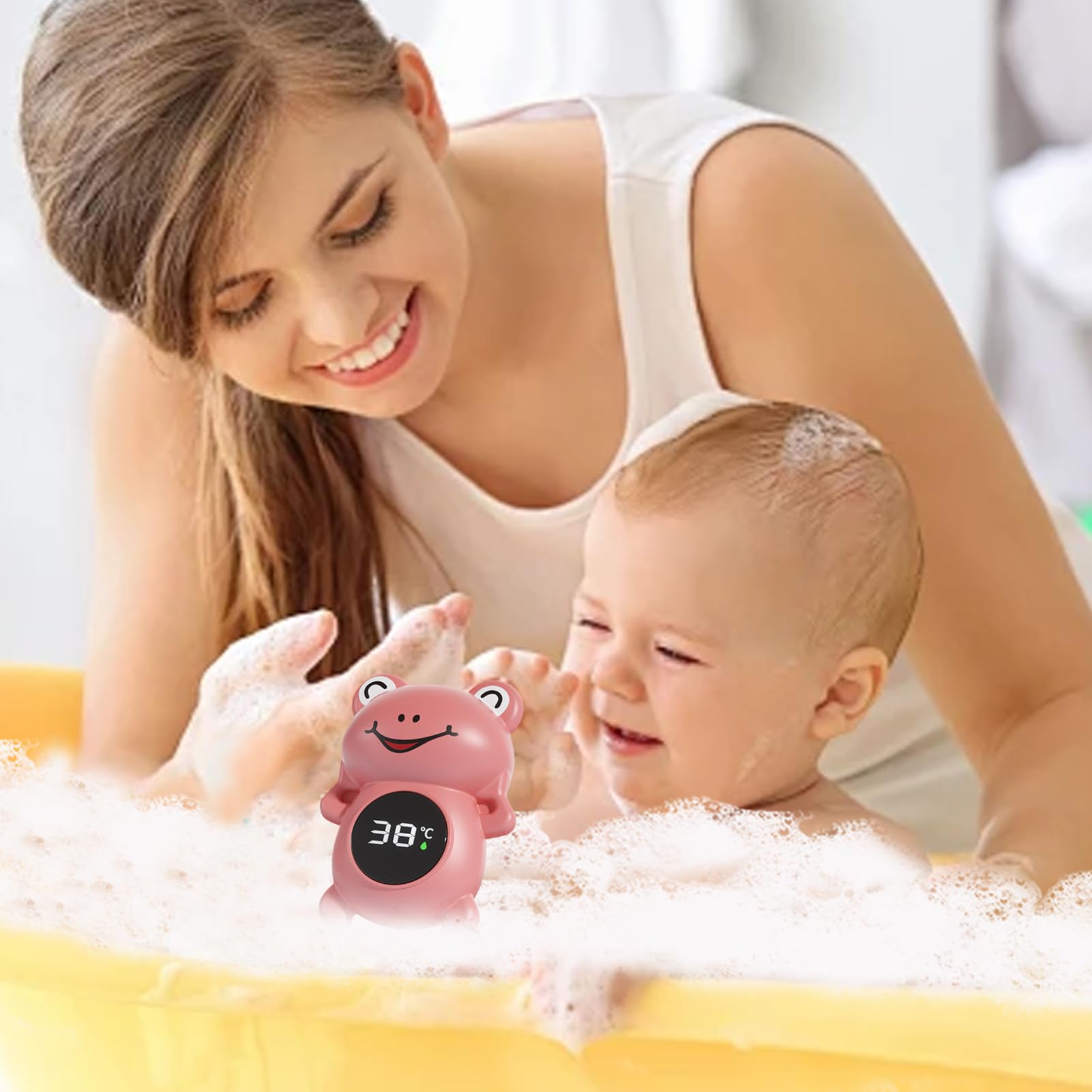 Termómetro de agua para bebé,Termómetro de baño de bebé lindo de dibujos animados impermeable Termómetro de bañera,Termómetro de Bañera, Termómetro de Ducha Tipo-C Para, Niños, Hogar
