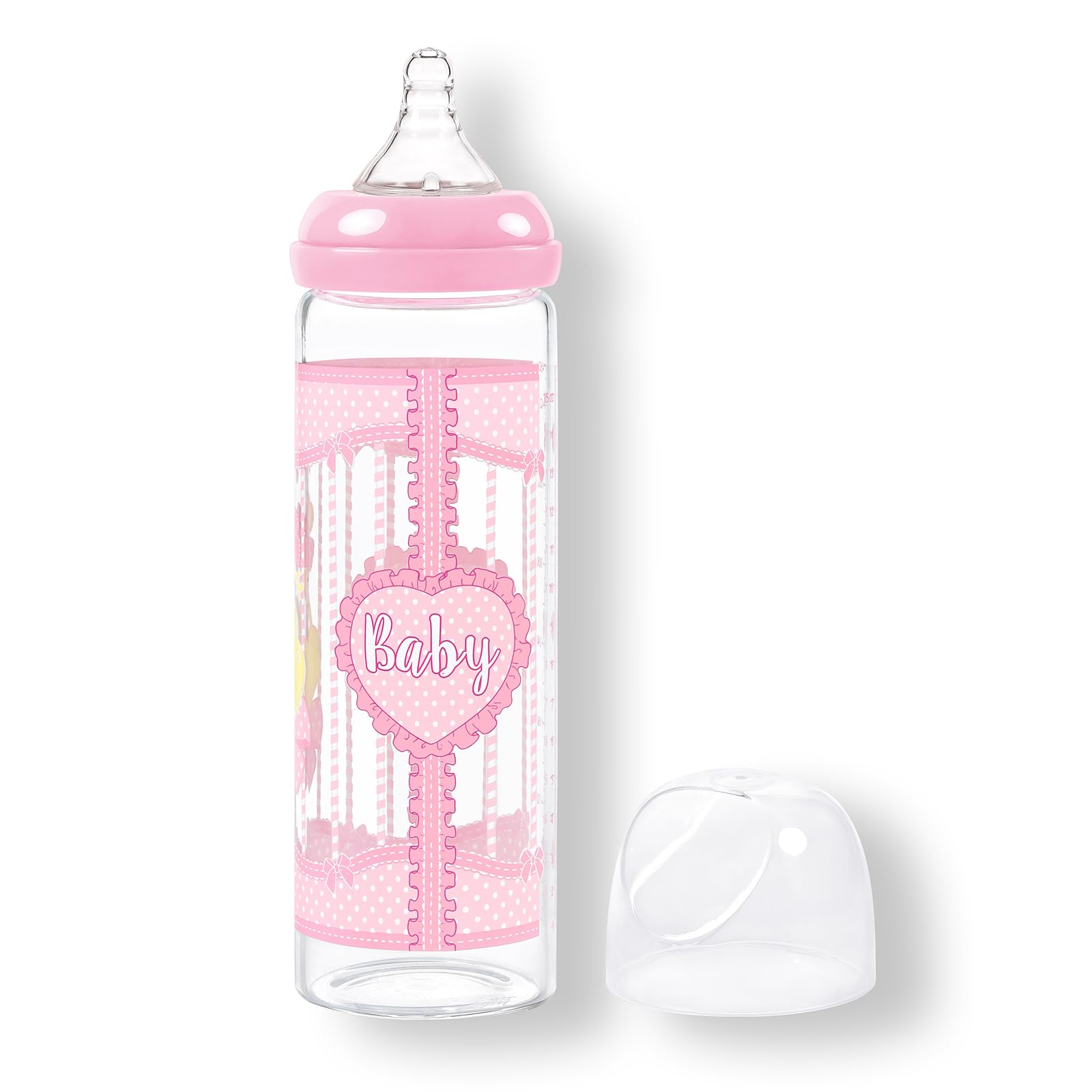 哺乳瓶 マウスピース ピンク Amazon | LittleForBig大人用哺乳びん【照れくさいハート】防塵蓋付き