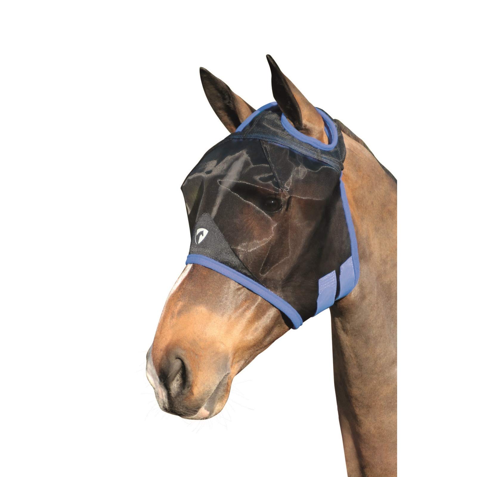 Y-H HY Mesh Half Mask Without Ears Fly Mask Pony Black Palace Blue