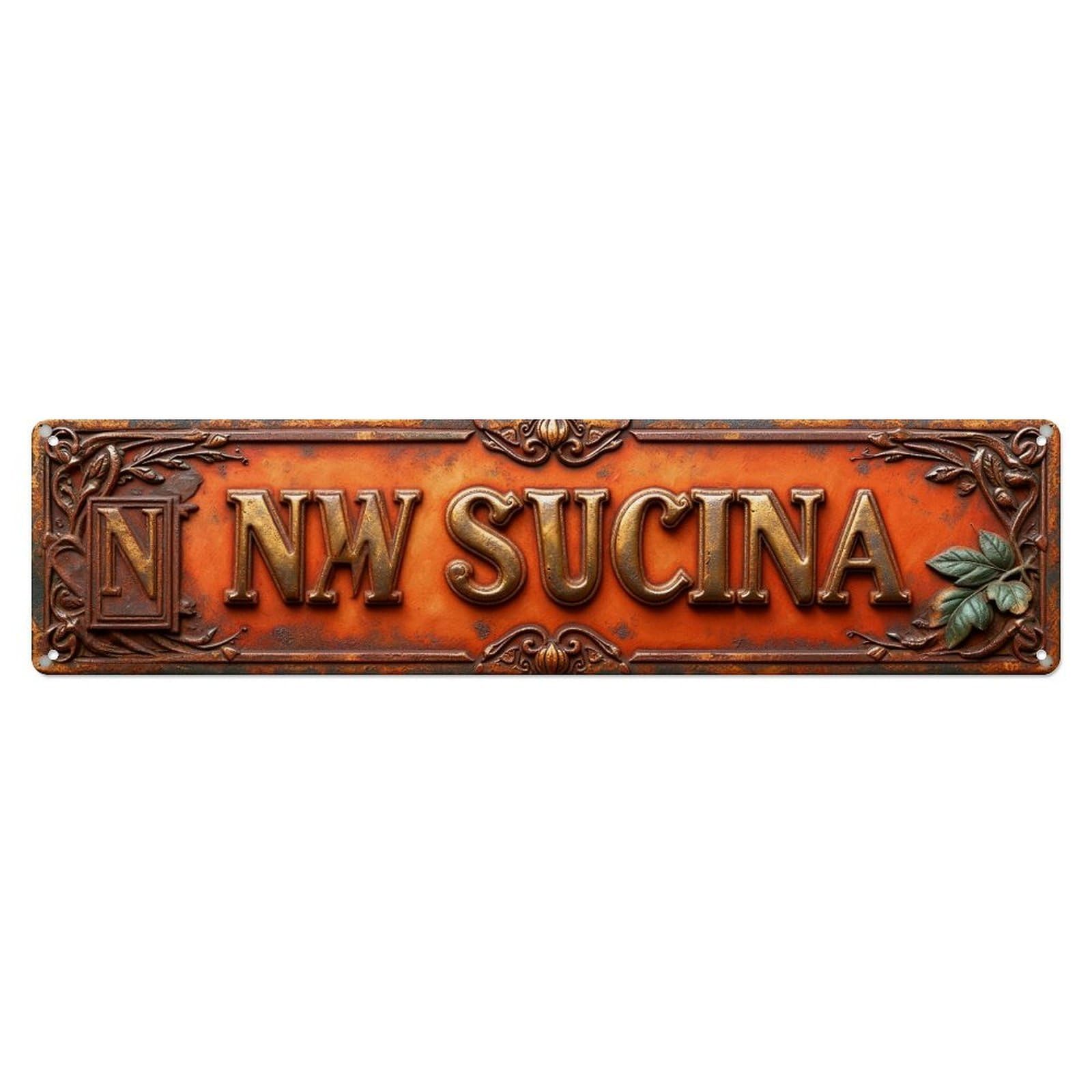 Iageret Vintage Ornate Metal Sign With Tomatoes Metal Tin Sign Retro Wall Decor, Bar Garage Cafe Kitchen Home Wall Art Poster Decoration 4X16inches