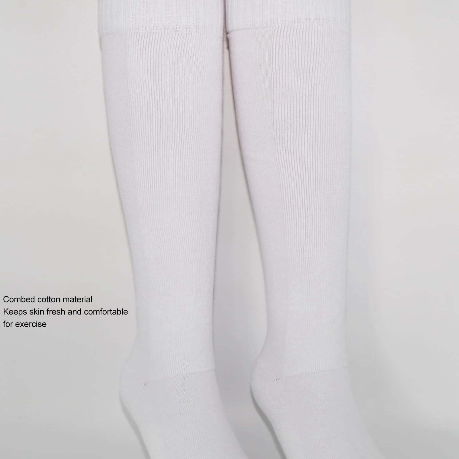 RiToEasysports Chaussettes D'escrime épaissies, Chaussettes D'escrime en Coton épaissi Unisexe Bas de Protection D'escrime pour épée Sabre et Fleuret Femmes Hommes Blanc Autres Sports D'équipe