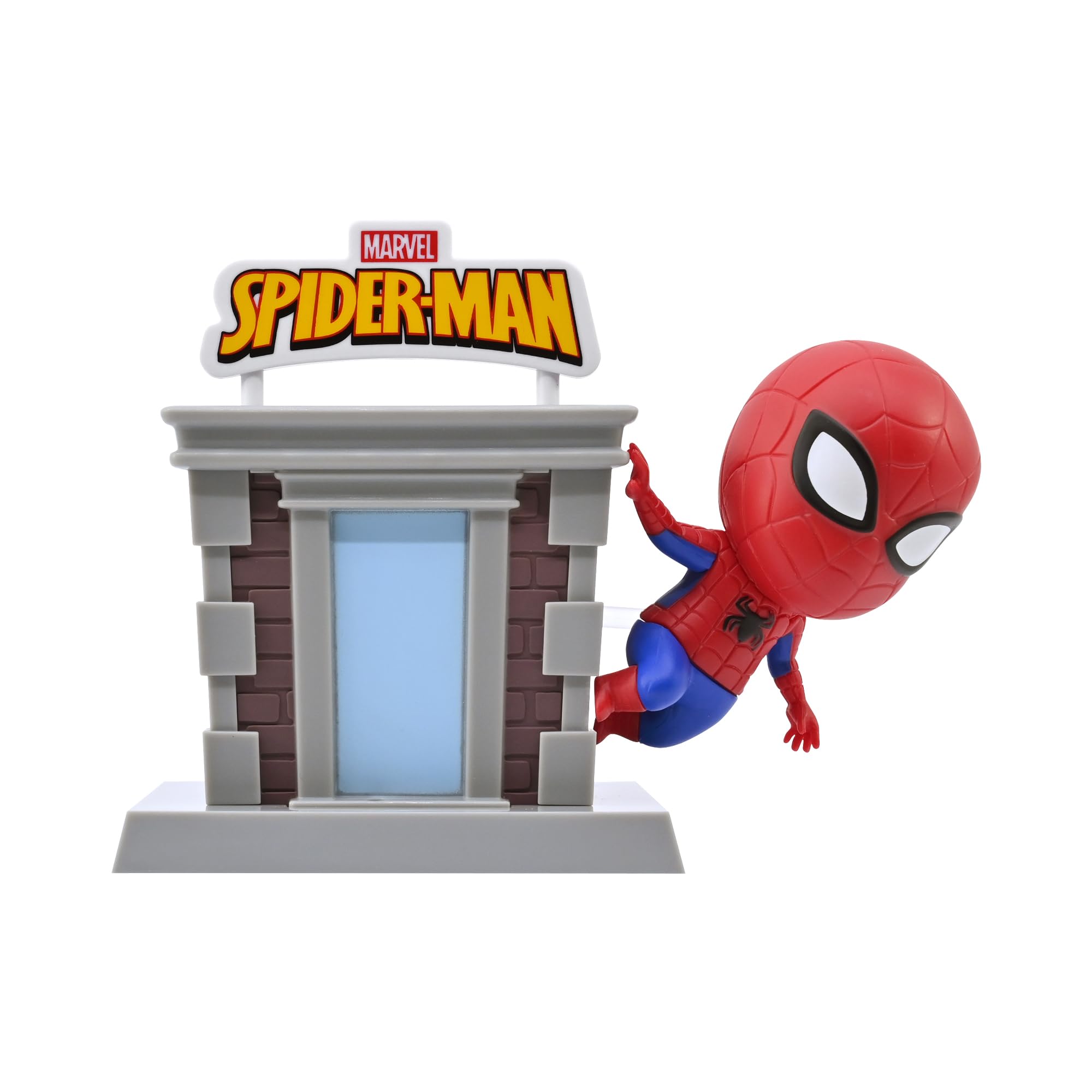YuMe Spider-Man 3.8" Mini Figure Collectable in Hero Window Box | Officially Licensed Marvel Merchandise | Toy Gift for Kids, Adults & Movie Fans | Collect All 6 Tower Series Nostalgic Figures