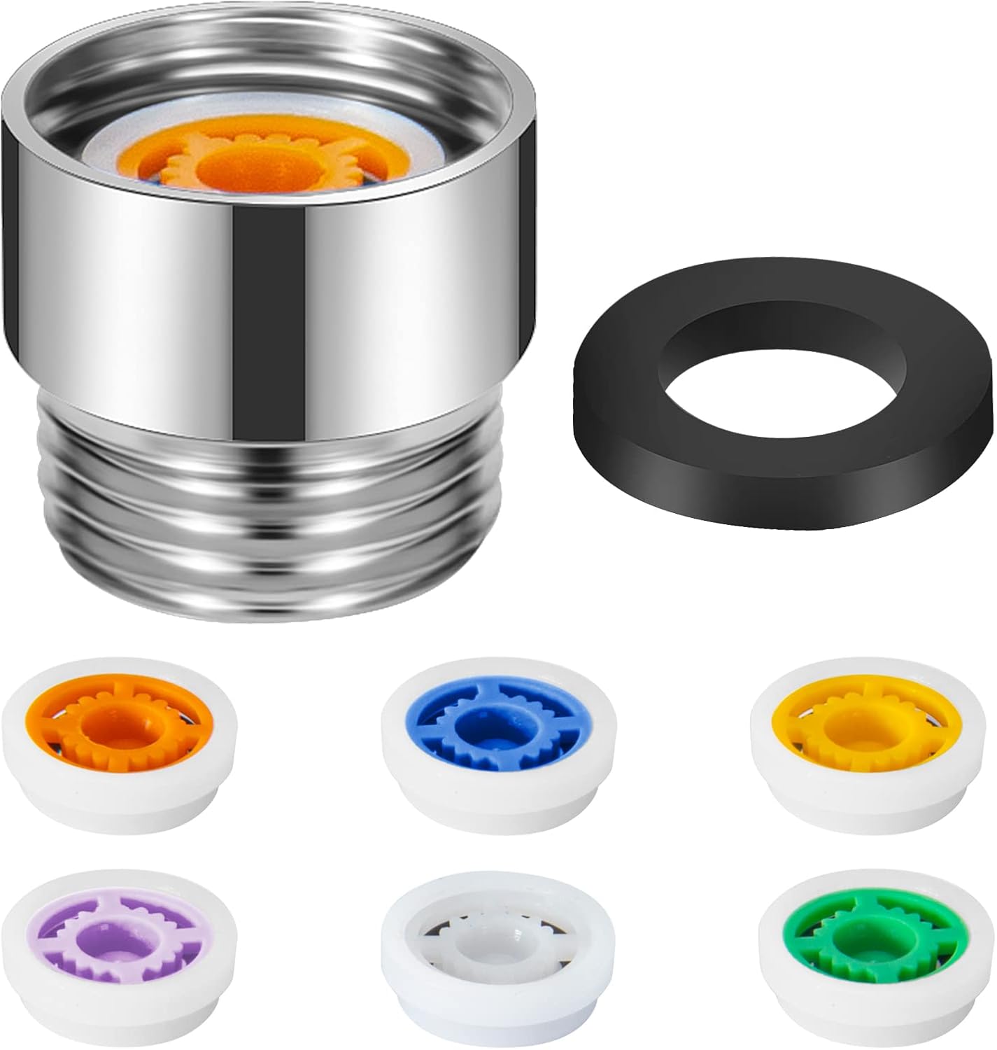 MAYYAYA 7 Shower Flow Reducer Limiter Set, Water Flow Saver Adapter