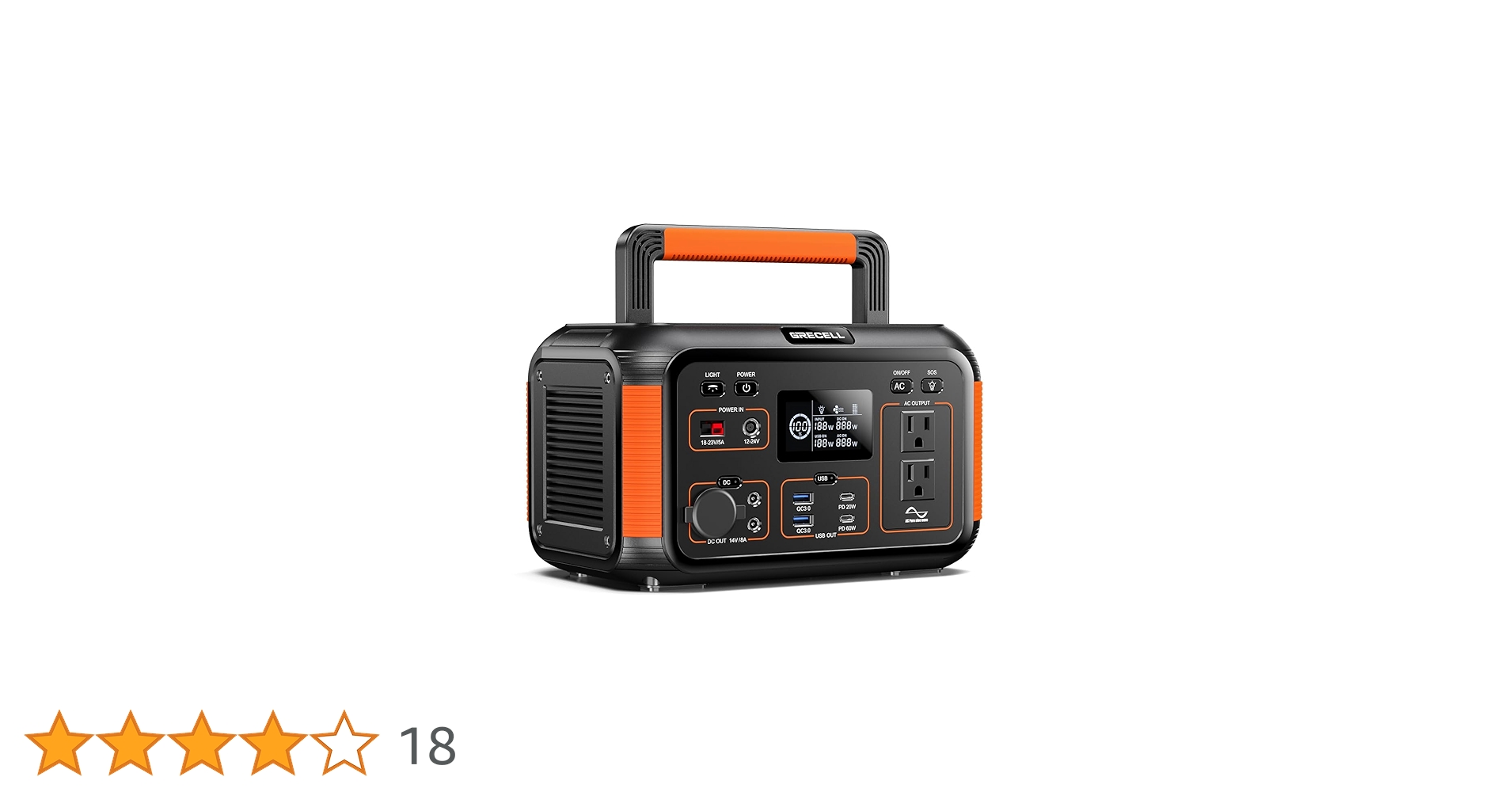 Amazon.co.jp: ポータブル電源 GRECELL 大容量 500W 444wh