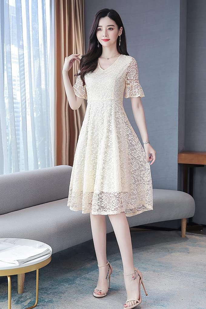Amazon.co.jp: CHUBIK レディース ワンピース 結婚式 ドレス