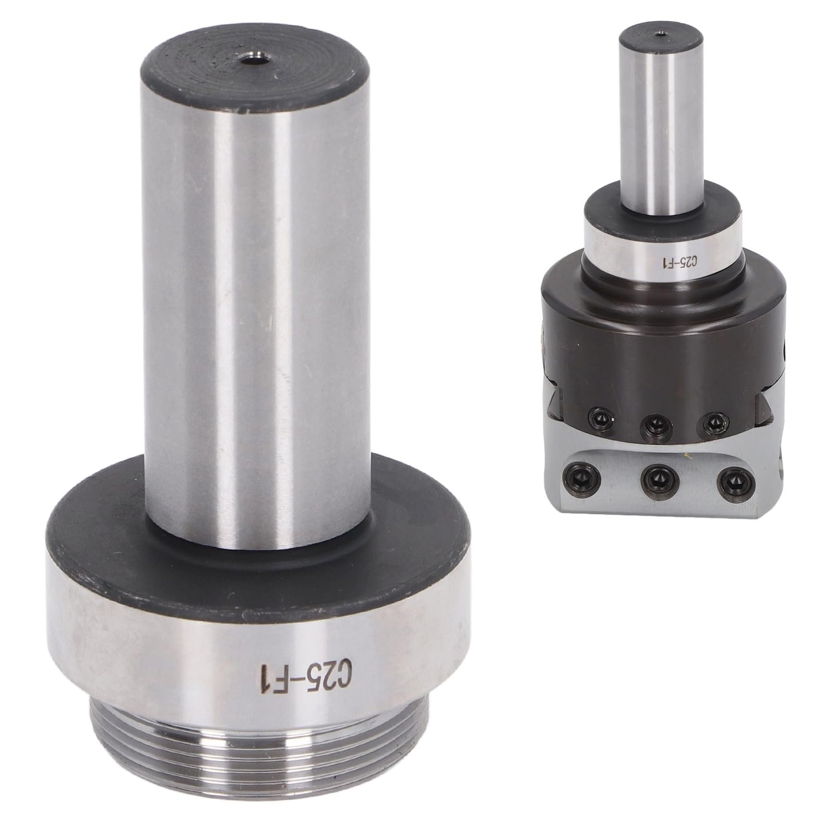 Boring Head Straight Shank, High Carbon Steel Boring Head Shank, 1/2?18UNF Thread Head Arbor Adapter, C25?F1 Type Connecting Rod Milling Tool