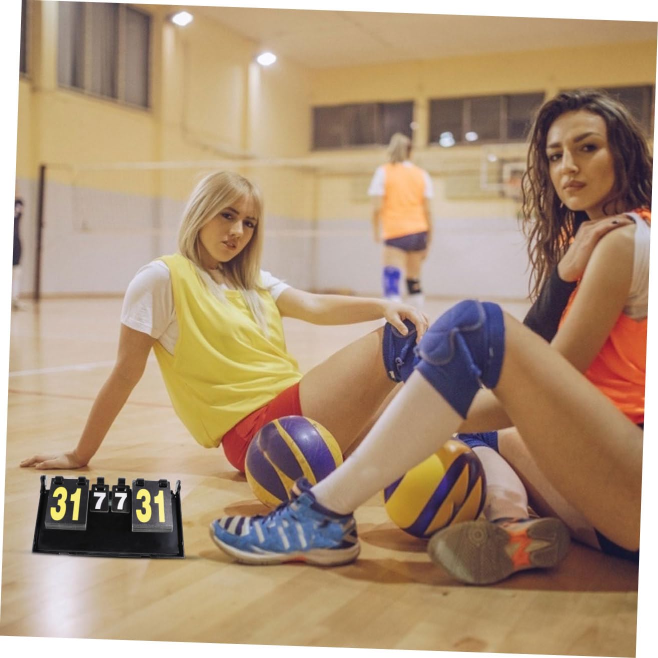 POPETPOP Tischtennis Anzeigetafel 4-stellig für Ballspiele, Schwarz | Kunststoff und Karton, Klar und Intuitiv, Leicht zu Reinigen, Wiederverwendbar, für Badminton