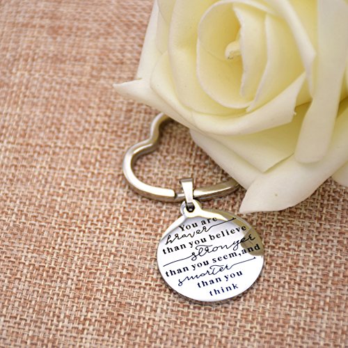 O.RIYA Always Remember You Are Braver Than You Believe Jewelry Necklace/Keyring - Image 6