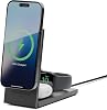 Native Union Rise 3-in-1 Magnetic Wireless Charger Qi2 Certified & MagSafe 15W Fast-Charging Foldable Charging Stand for iPhone Air, 17 with Charging for AirPods (Pro) & Apple Watch (Black)