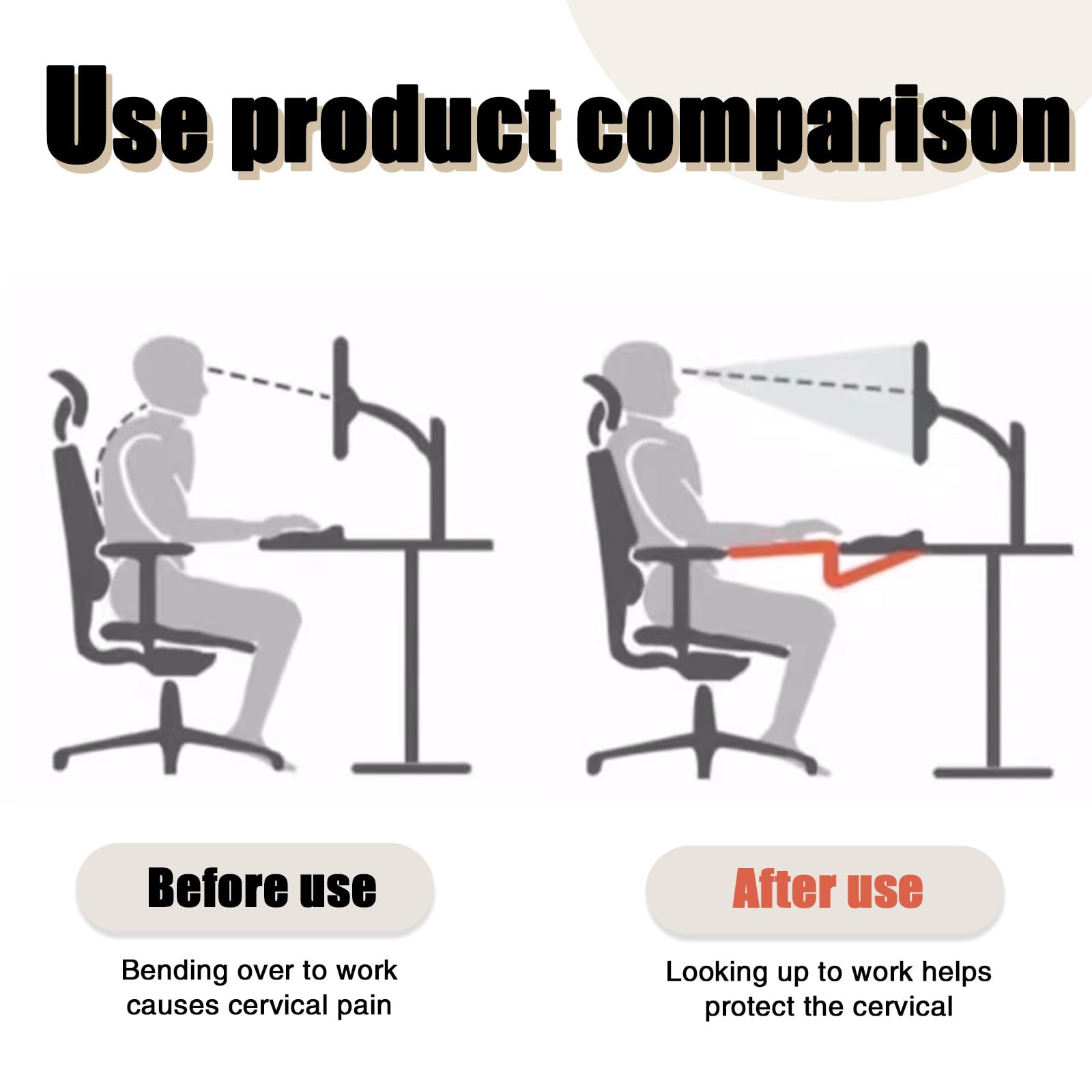 Ergonomic Desk Keyboard Tray 90° Foldable Wrist Rest Arm Support Extension Shelf