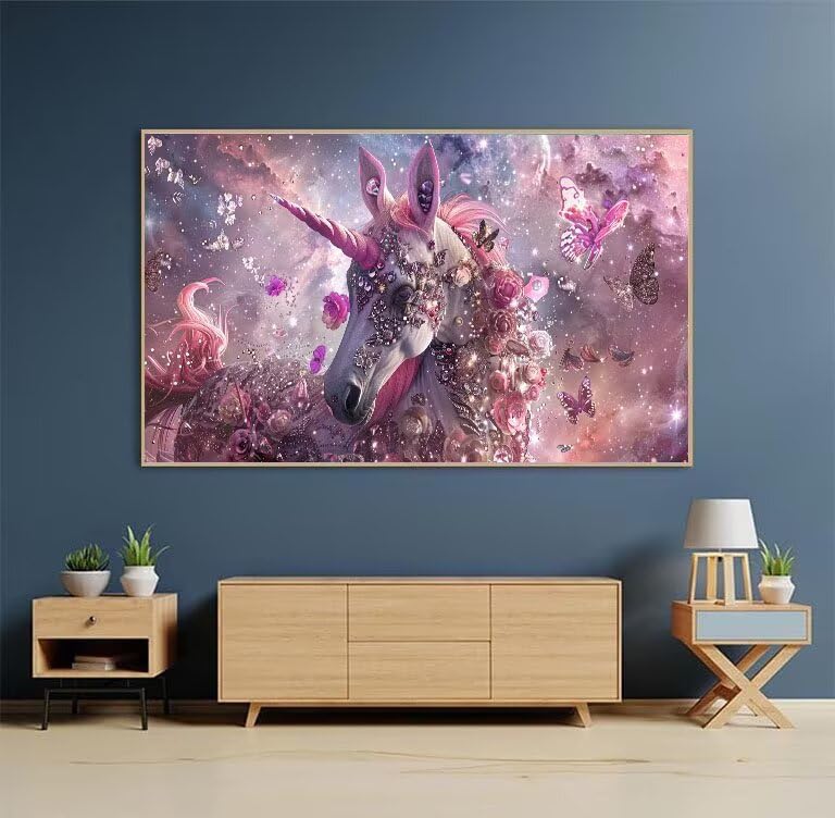 Diamond painting papillon cheval 50x100cm - Kit complet 5D